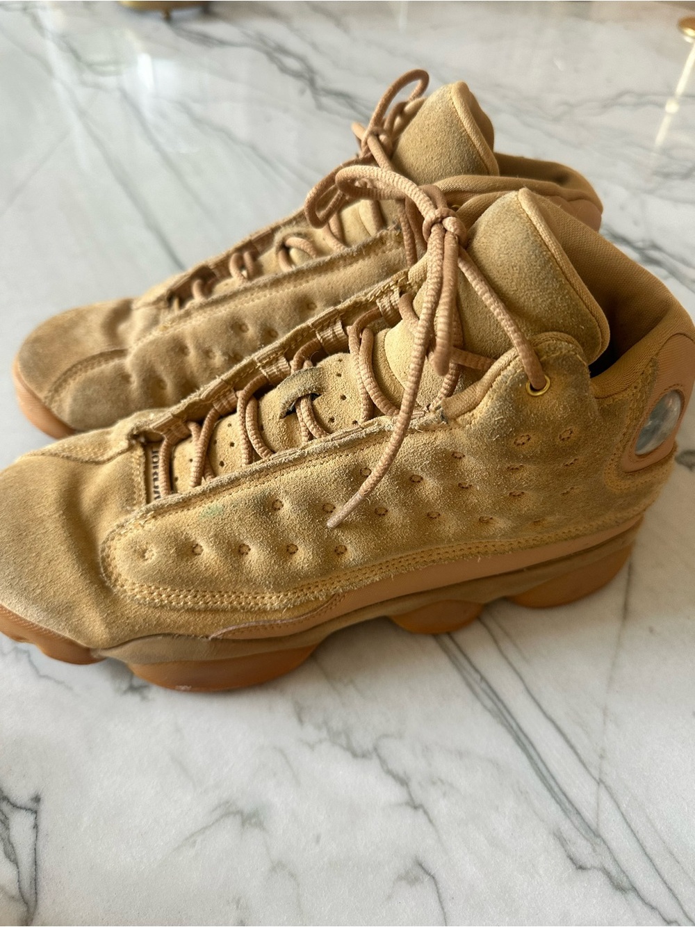 Tan Suede JORDAN Basketball Sneakers - Neutral Tan